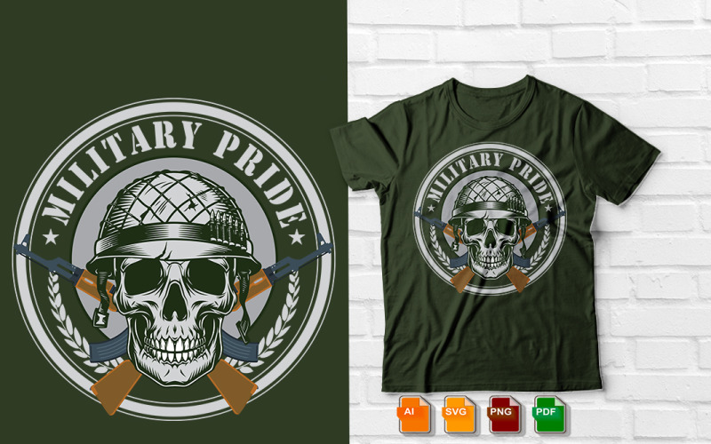 Military Pride T shirt Design T-shirt
