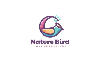 Nature Bird Color Mascot Logo Style