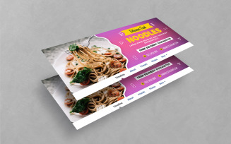 Noodle Food Facebook Timeline Cover Social Media Banner
