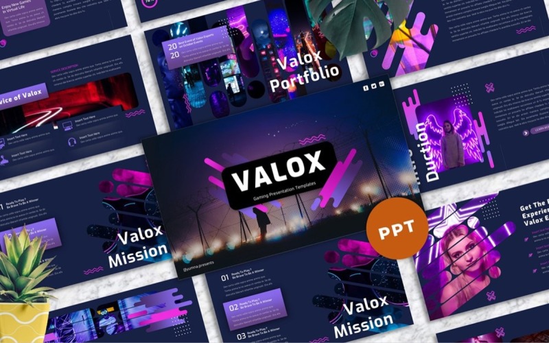 Valox - Gaming Powerpoint PowerPoint Template
