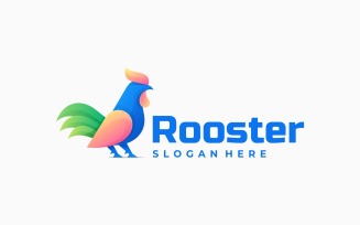 Vector Rooster Colorful Logo Style