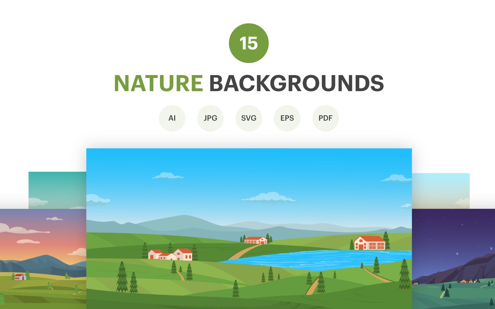 Kit Graphique #225597 Backgrounds Nature Web Design - Logo template Preview