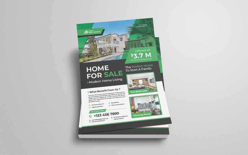 Home For Sale Flyer Template Corporate Identity