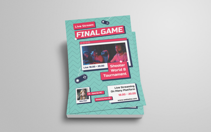 Live Streaming Game Flyer Corporate Identity