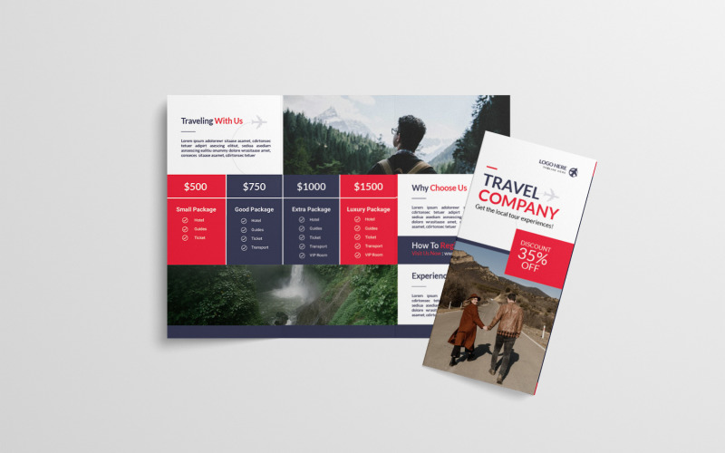 Travel Company Trifold Template Corporate Identity