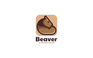 Beaver Simple Mascot Logo Template