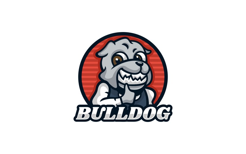 Bulldog Mascot Cartoon Logo Logo Template
