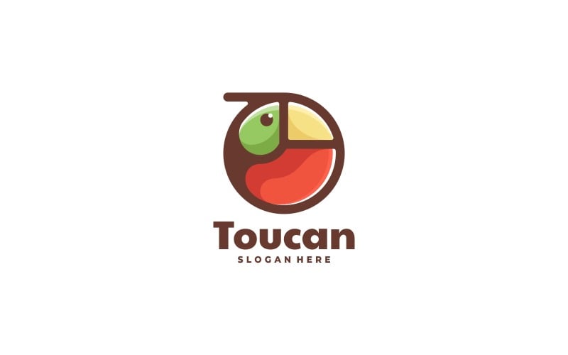 Circle Toucan Simple Logo Style Logo Template