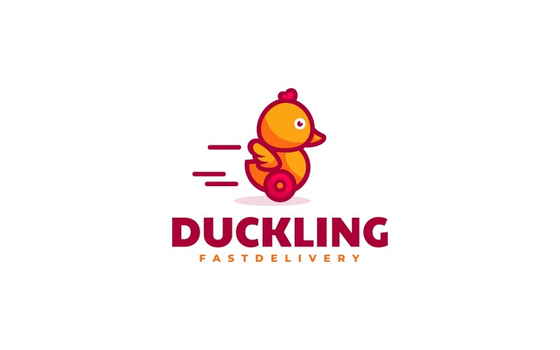 Duck Fast Delivery Simple Logo Logo Template
