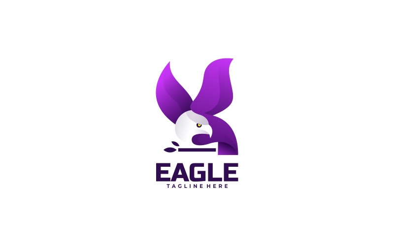 Eagle Bird Gradient Logo Style Logo Template