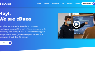 eDuca - Course Landing page