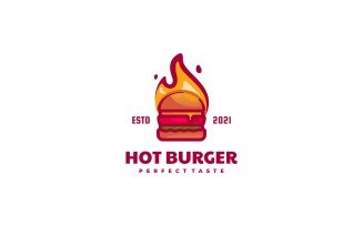 Hot Burger Simple Logo Style
