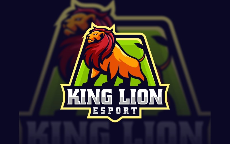 King Lion Sports and E-Sports Logo Logo Template