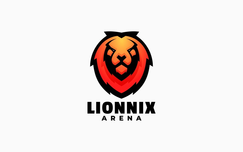 Lion Arena Gradient Logo Style Logo Template
