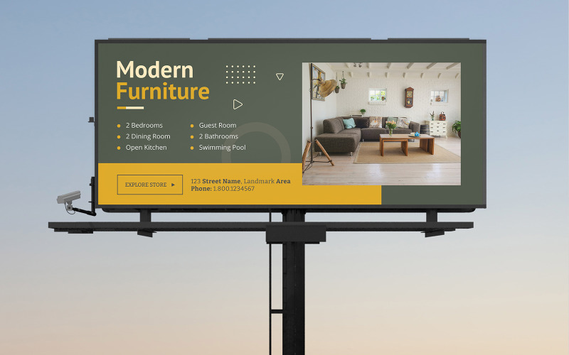 Modern Furniture Billboard Templates Corporate Identity