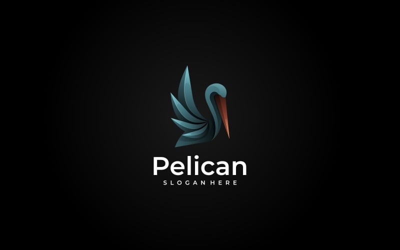 Pelican Gradient Logo Style Logo Template