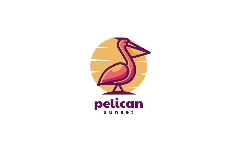 Pelican Mascot Logo Style Logo Template