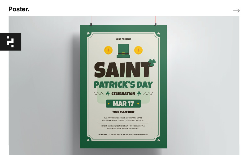 Saint Patrick's Celebration Poster Template Corporate Identity