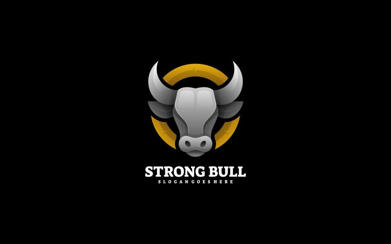 Strong Bull Gradient Logo Logo Template