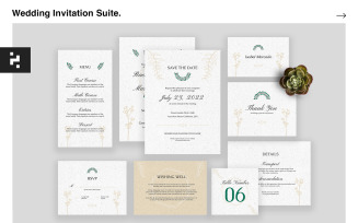 Wedding Invitation Suite Template