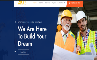 Zk - Construction & Building Elementor Free Template Kit