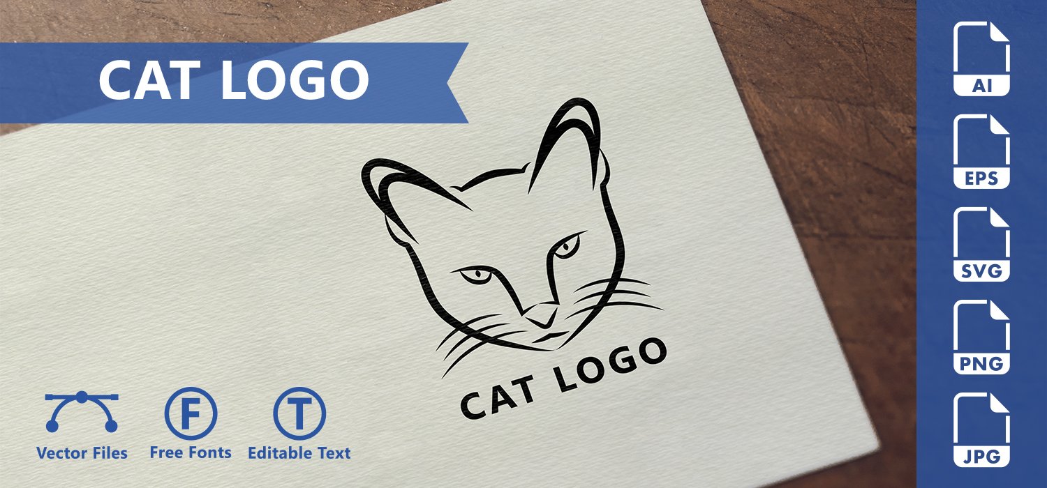 Kit Graphique #225739 Cat Face Divers Modles Web - Logo template Preview