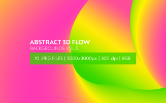 Abstract 3D Flow Backgrounds Vol.5