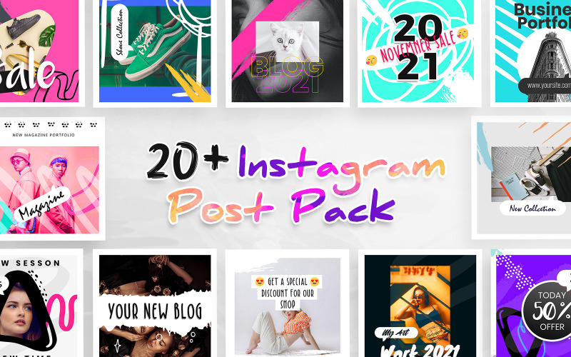 Attractive Instagram Post Template Social Media