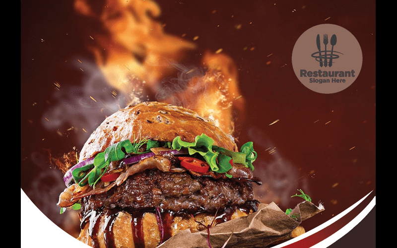 Burger shop : Fast Food Burger flyer Corporate Identity