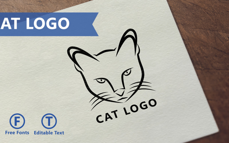 Cat Logo Line Style Template Logo Template