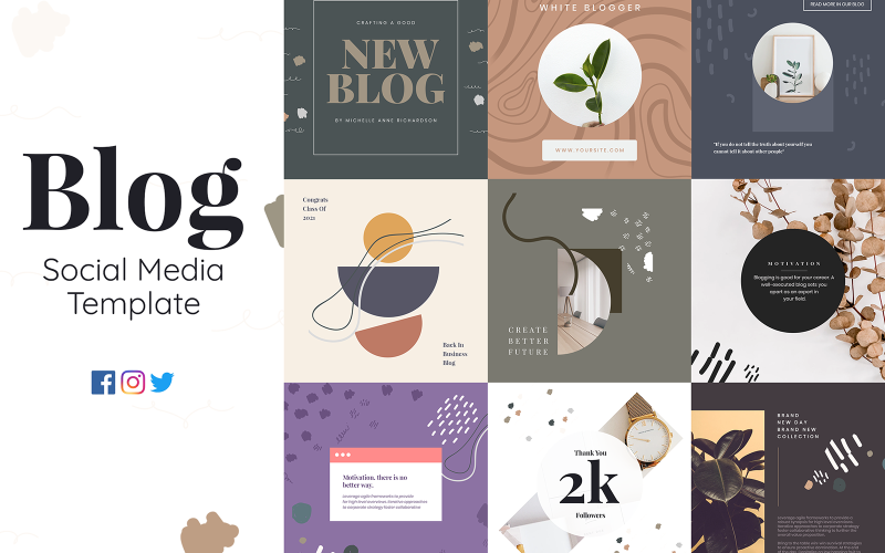 Creative Blogging Social Media Template