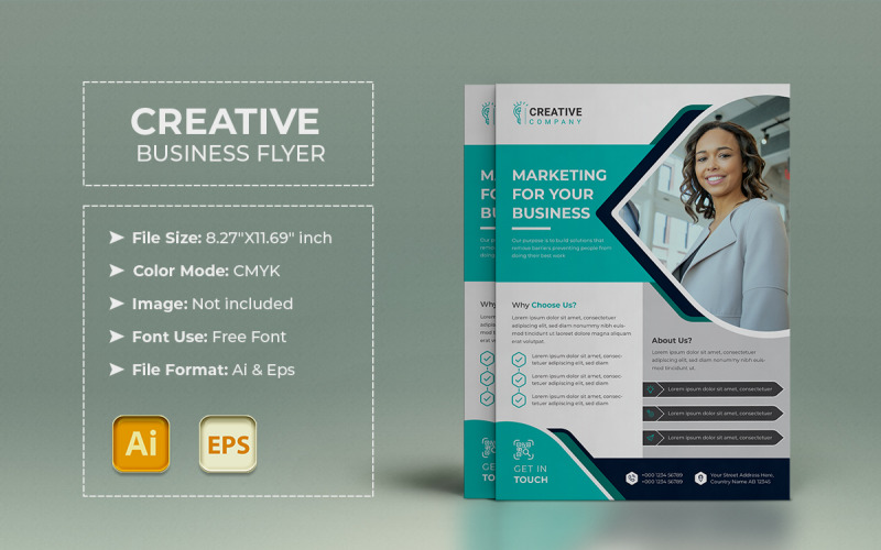 Creative Business Flyers template Corporate Identity