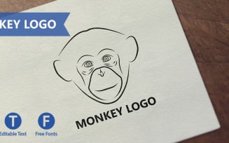 Monkey Animal Logo Template