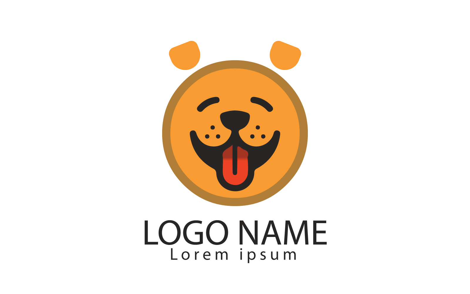 Unik och kreativ hundlogotyp