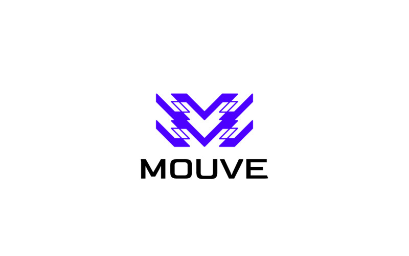 Dynamic Monogram M V Tech Logo Logo Template