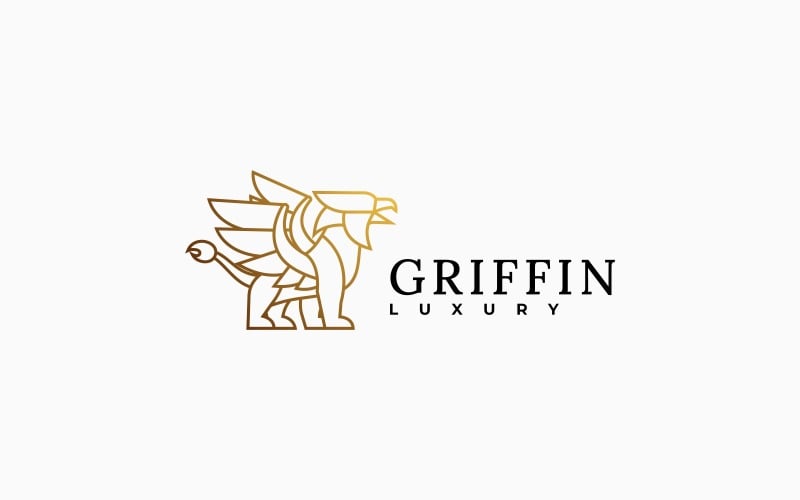 Griffin Line Art Luxury Logo Logo Template