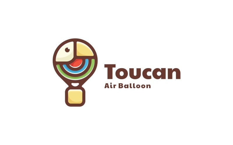 Toucan Balloon Simple Logo Logo Template