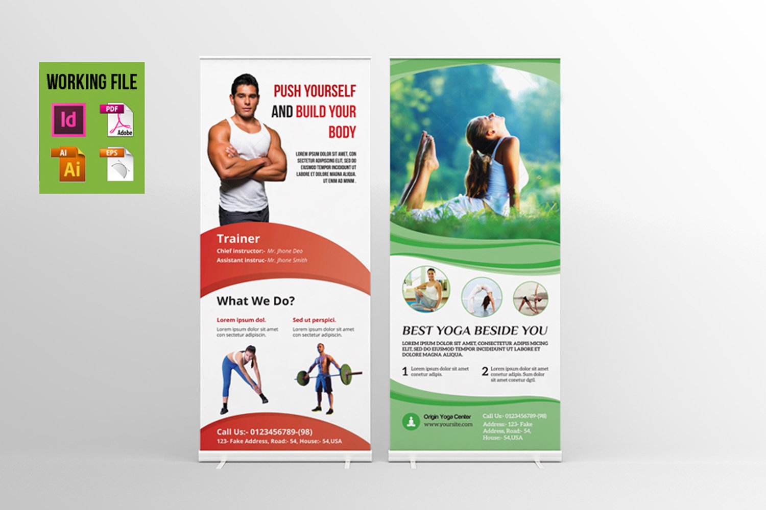 Kit Graphique #225992 Rouleauup Fitness Divers Modles Web - Logo template Preview