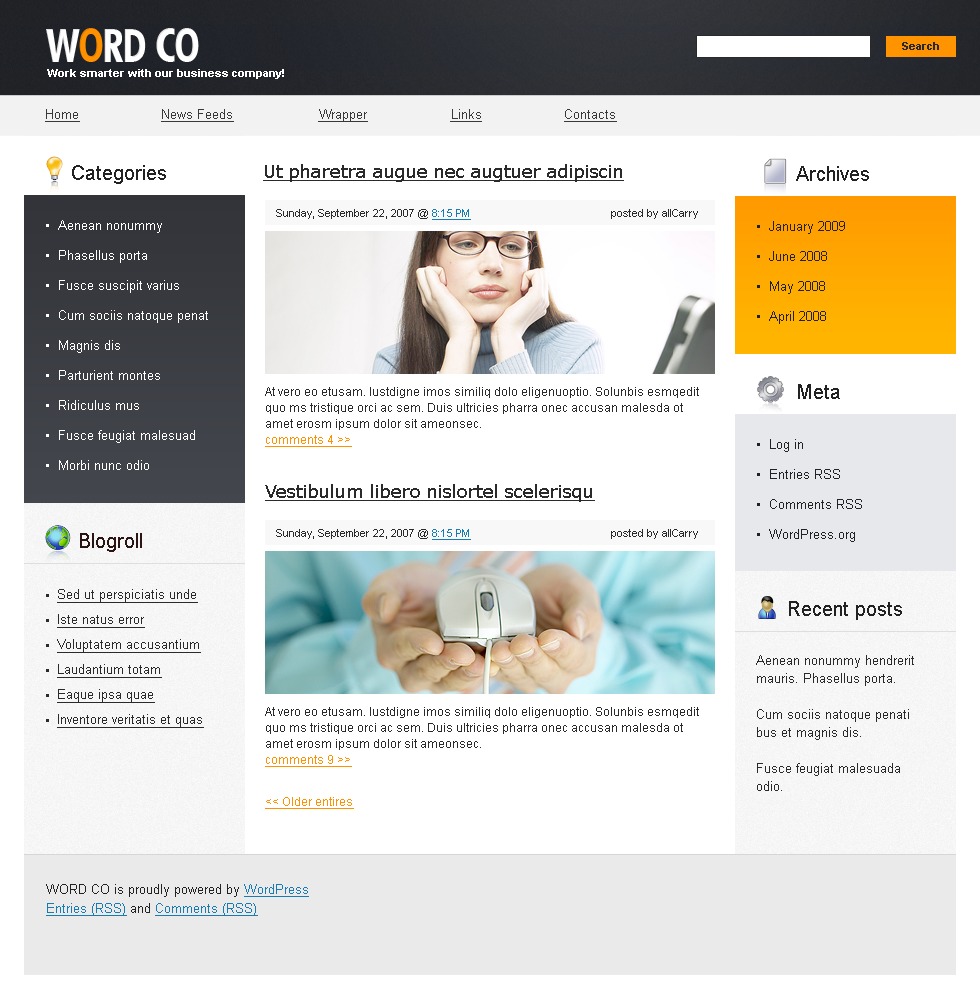 WordPress шаблон №22679 на тему бизнес и услуги - скриншот