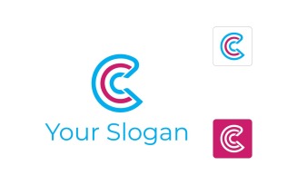 C- and C C Creative-Letter-Logo-Template
