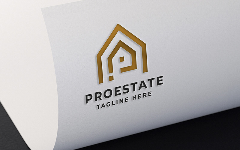 Professional Real Estate Letter P Logo Logo Template