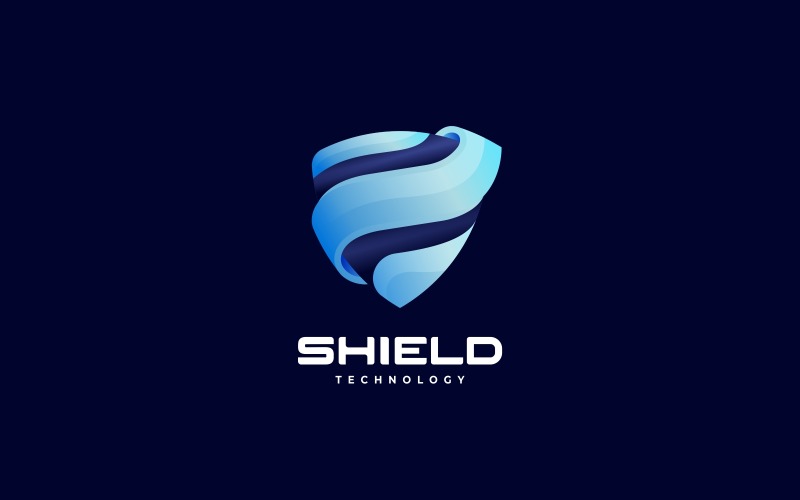 Shield Technology Gradient Logo Logo Template