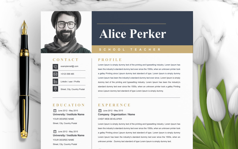 Alice Perker / CV Template Resume Template