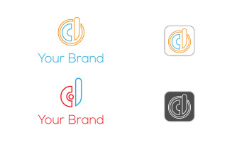 C D or D C Logo Template Vector Design