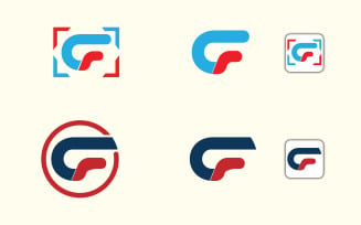 C F Logo Design Template Vector