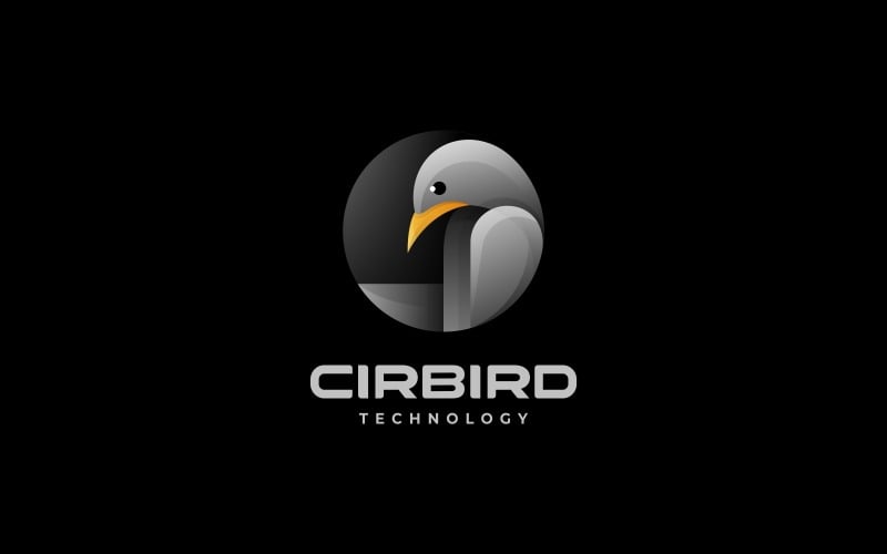 Circle Bird Gradient Logo Logo Template