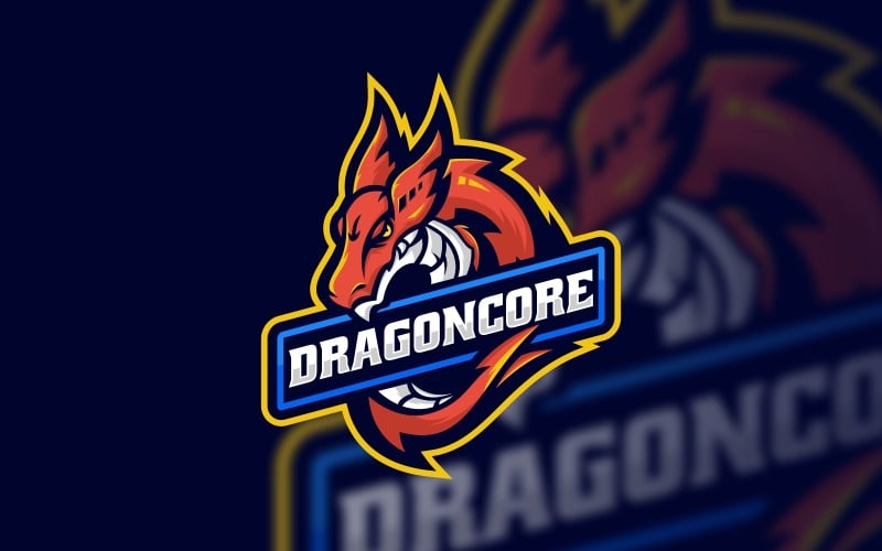Dragon Core Sport and E-Sports Logo Logo Template