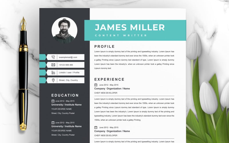 James Miller / CV Template Resume Template