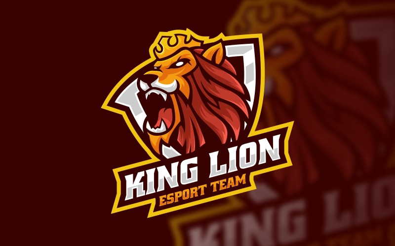 King Lion E-Sports Team Logo Logo Template
