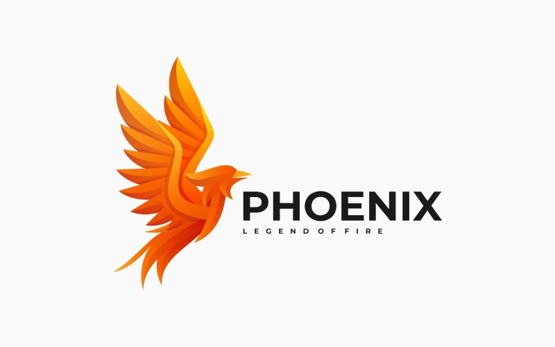 Phoenix Bird Gradient Logo Logo Template